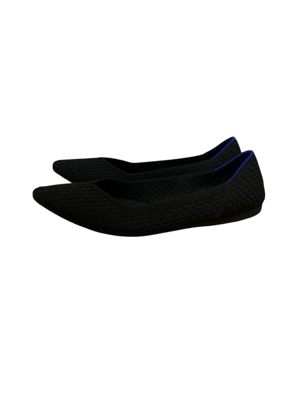 Rothy’s The Point Black Honeycomb Knit Pointed Toe Flats Washable Size 7 Retired